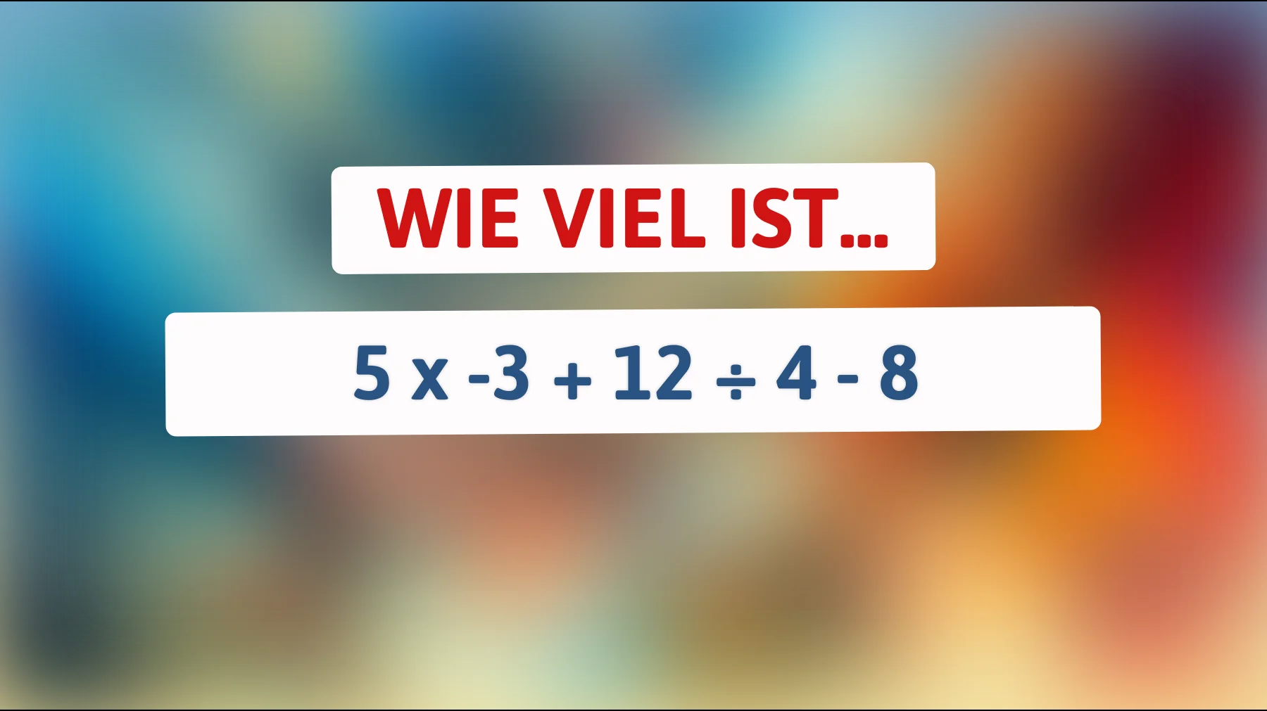 Nur die klügsten Köpfe können es lösen: Wie lautet das Ergebnis dieser scheinbar einfachen Mathe-Aufgabe?"