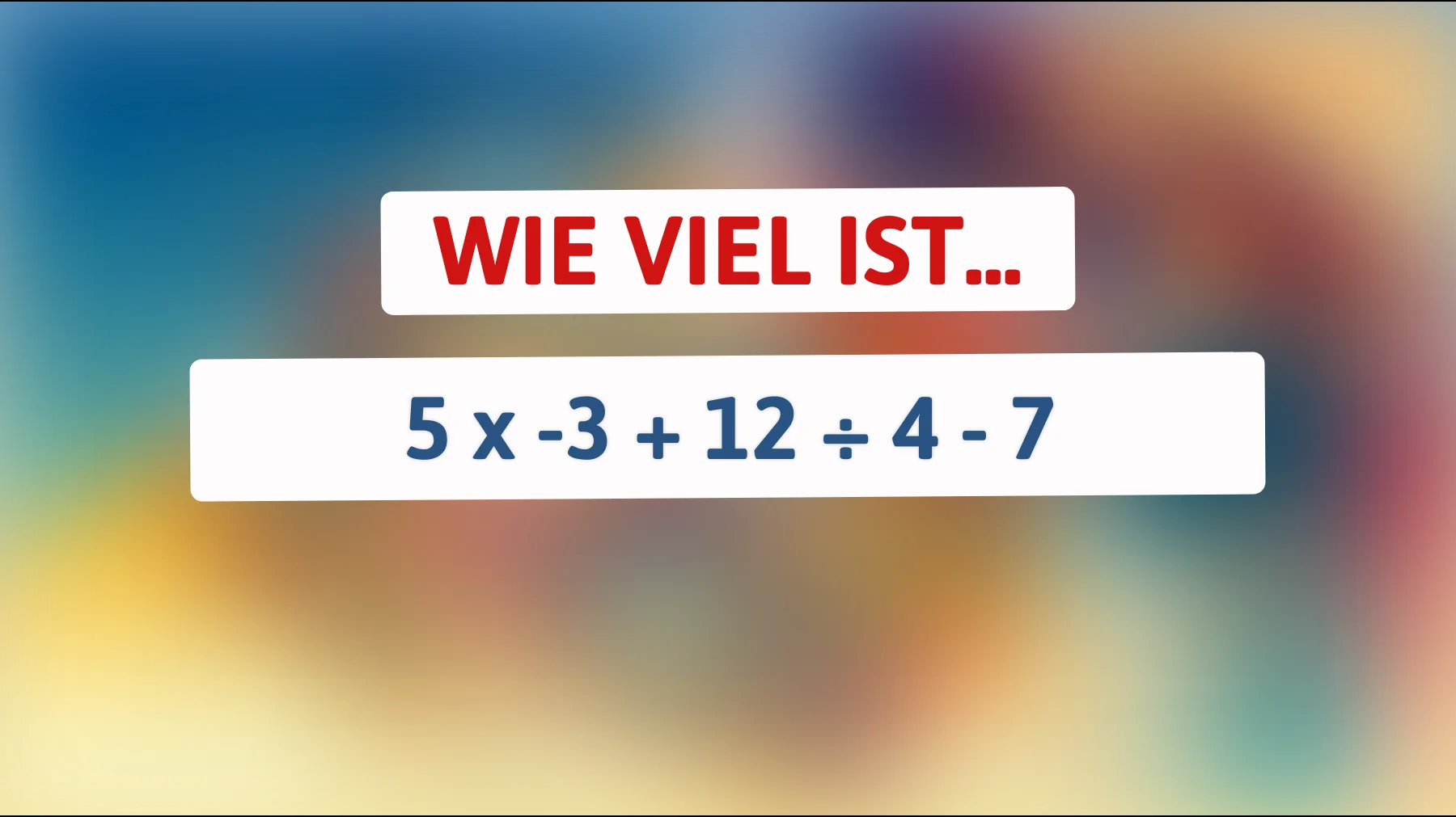 Nur wenige Genies können dieses knifflige Rätsel lösen! Bist du schlau genug, um die richtige Antwort zu finden?"