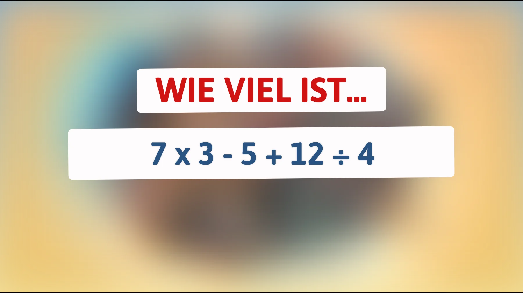 Nur wahre Denksportler lösen dieses Rätsel: Können Sie die richtige Antwort finden?"